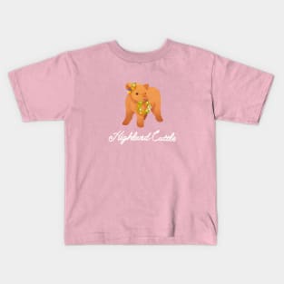 Adorable Highland Cattle with a Flower Wreath Kids T-Shirt